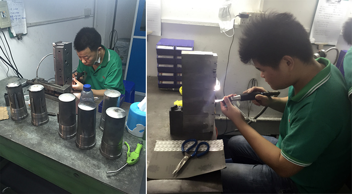 毅順團隊加工作業中